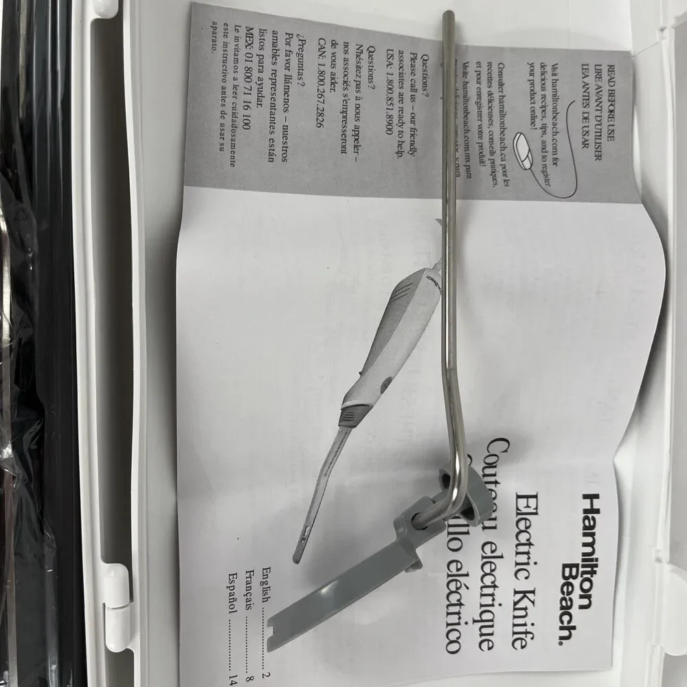 Hamilton Beach Electric Knife Set Carving Kit and Hard Case 74375Z